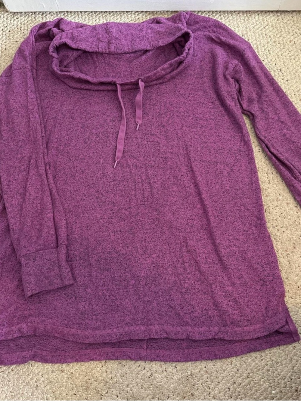 Motherhood Maternity Plum Funnel-Neck Drawstring Pullover